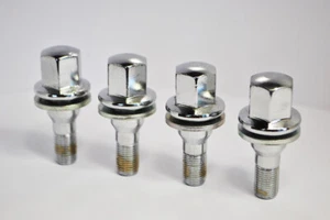 4 Radschrauben M12 x 1,25, 35 mm Gewinde, Flachsitz (Zink) - Bild 1 von 2