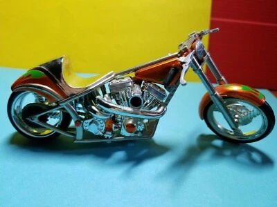 Muscle Machines Jesse James El Diablo Rigid West Coast Choppers 1:18 ORANGE w FL - Image 1 of 4
