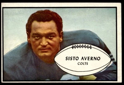 1953 Bowman Sisto Averno Rookie Baltimore Colts #8 - Image 1 of 2