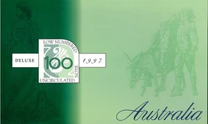 Australia Last Deluxe Carpeta 1997 $100 AA97001335 Macfarlane Evans edición de polímero - Imagen 1 de 5