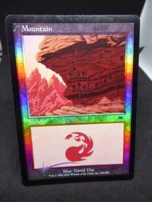 MTG Magic The Gathering Odyssey Land Mountain Common Foil LP - Image 1 of 2