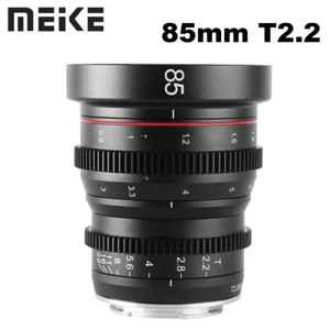 Meike 85mm T2.2 S35 APS-C MF Cinema Lens for Canon RF Fuji X Sony E M4/3 Mount - Picture 1 of 7