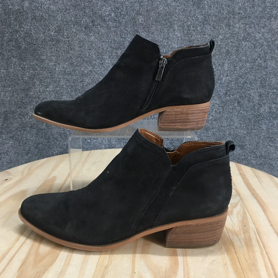 Franco Sarto Botas Mujer 8.5 M Laslo Botín Cuero Negro Informal Bloque Foto 1 de 4