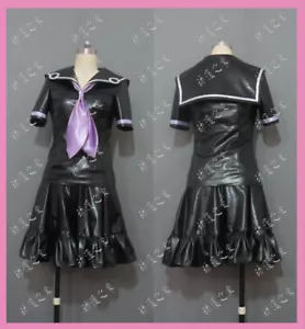 Yukako Yamagishi Dress Black Party Leather Skirt Halloween Dress Cosplay Costume - Picture 1 of 3