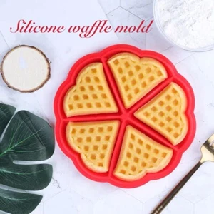 Silicon Silicone Waffle Mold Mould Cake Fondant Bakeware Baking Tools - Picture 1 of 3