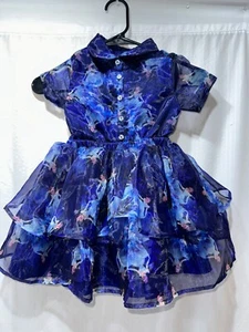 Disney Store Cinderella Fancy Party Dress ~ Dark Blue Size 4 - Picture 1 of 7