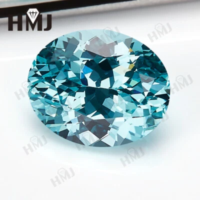 0.3ct-9ct Lab Grown Paraiba Oval Shape AAA Loose Gemstone for Jewelry DIY Making - Image 1 of 4