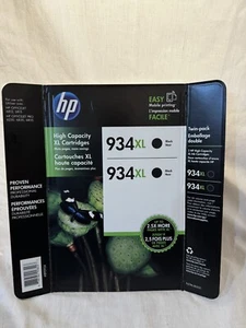 2 neue authentische HP 934XL Tintenpatronen mit hoher Reichweite, schwarz, Produktbündel - Bild 1 von 3