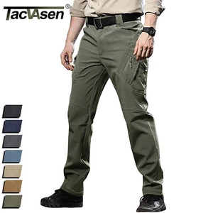 Tacvasen Men's Thermal Pants Cargo Working Trousers Insulated Fleece Lined Pants - Picture 1 of 60
