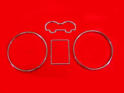 4PCS Set Chrome Gauge Rings For 1999-2004 Volkswagen VW Golf 4 / Jetta GTi - Imagem 1 de 2