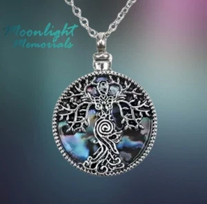 New Tree Wire Crystal Cremation Urn Keepsake Ashes Memorial Necklace - Picture 1 of 5