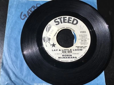 RARE PROMO 45 Robin McNamara - Lay A Little Lovin' On Me/ I'll Tell Yo  STEED NM - Image 1 of 4