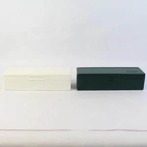 Lot of 2 Stitcher's Mate White and Green Sewing Accessory Storage Boxes - Picture 1 of 5