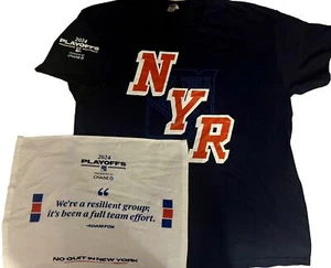 NY RANGERS SHIRT SGA XL RALLY TOWEL 2024 NHL STANLEY CUP PLAYOFF NYR ROUND 3 FOX - Picture 1 of 7