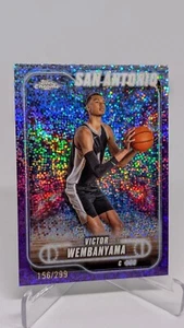 Baloncesto Victor Wembanyama #193 púrpura moteado Topps 2024-25/299 - Imagen 1 de 4