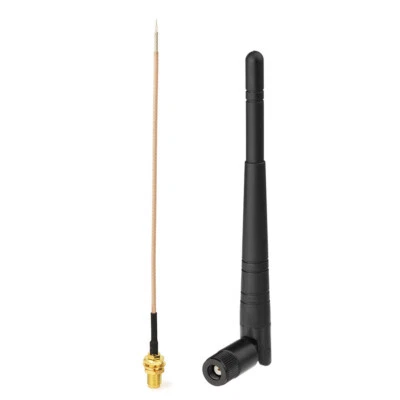 1 Pair 2.4GHz 5dBi Omni WIFI Antenna RP-SMA +RG178 Cable for WiFi Range Extender - Image 1 of 4