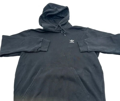 Adidas Originals Primegreen Hoodie Men’s XL Black Trefoil Logo Sweatshirt Pullov - Image 1 of 4