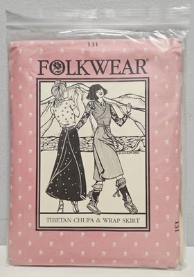 Folkwear Pattern 131 Tibetan Chupa & Wrap Skirt- UNCUT Factory Fold - Image 1 of 2