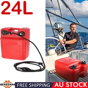 24 Litre Outboard Fuel Tank with Gauge + 3 Meter Fuel Line Set Boat Motor Parts - Picture 1 of 13