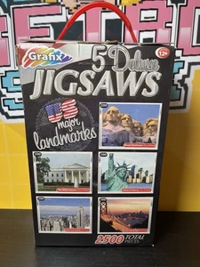 Grafix 5 Deluxe Jigsaw Puzzles US Major Landmarks 2500 Piece Brand New - Picture 1 of 4