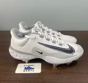 Nike Alpha Huarache Elite 4 Low Metal Baseball Cleats FD2745-100 Men's Size 9 - Picture 1 of 8