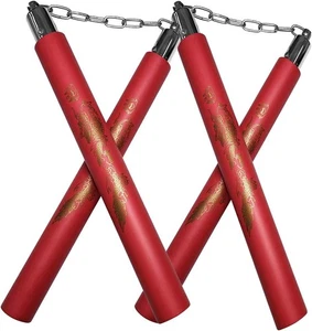 Hilmocho 2 Pack Nunchucks Martial Arts Foam Training Nunchucks Practice Nunchak - Picture 1 of 7