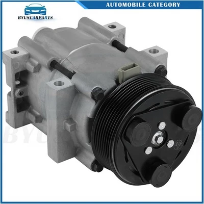 AC Compressor EG159 Fits Ford E-350 Econoline Club Wagon Super Duty E-450 12V - Image 1 of 4