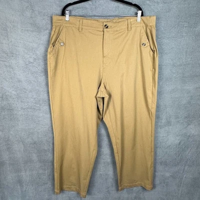 Pantalones estándar universales para mujer grandes (22-24) tostados rectos bolsillos elásticos carrera Foto 1 de 4