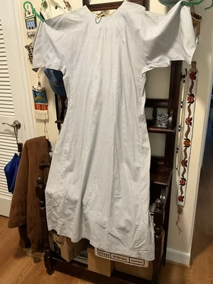 VESTIDO DE CAMPAMENTO NATIVO AMERICANO LLANURAS DIAMANTE AZUL ALGODÓN CALICÓ # 3 Foto 1 de 4