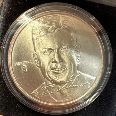 Moneda Troy Aikman níquel cepillado sólido LE Highland Mint COBM-41316 Foto 1 de 4