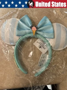 ๐ Loungefly Disney Parks Beach Club Resort Minnie Mouse Ears Headband US - Picture 1 of 12