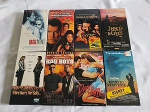 90's VHS Sealed Lot (8) Watermarks - 007, Bad Boys, Basic Instinct, More + - Picture 1 of 10
