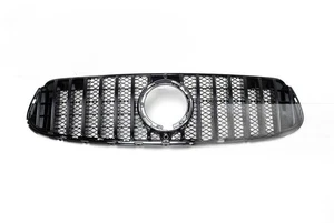 GT Style Front Hood Black Grille fits 2020-2022 Mercedes W253 X253 Facelife GLC - Picture 1 of 4