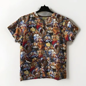 Blusa Médica Estampada Tafford Gracias Pavo Talla Grande   - Imagen 1 de 3