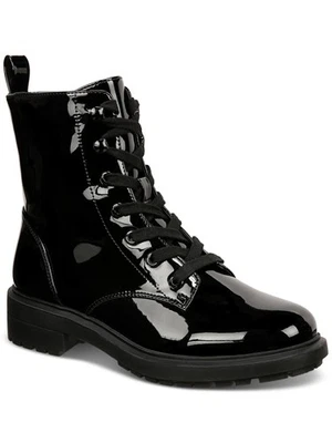 Botas de combate ALFANI para mujer negras con cordones Terissa punta almendra cremallera 5 M Foto 1 de 4