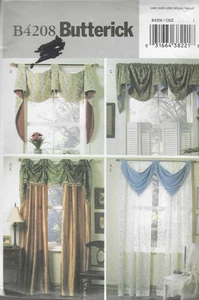 B4208 Butterick Sewing Pattern ~ Valances & Drapes - Uncut - Foto 1 di 2
