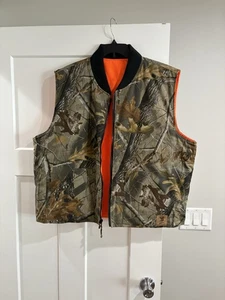Bob Allen Hunting Vest Reversible Men’s XL Camo Orange NRA Life Member - Picture 1 of 3