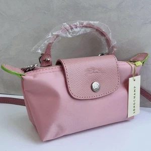 Longchamp Le Pliage Sakura Pink Tote Shoulder Mini Bag pouch Size XS From Japan - Picture 1 of 8