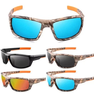 Camo Polarized Sunglasses Outdoor Sports Surfing Fishing Square Glasses Eyewear - Picture 1 of 21