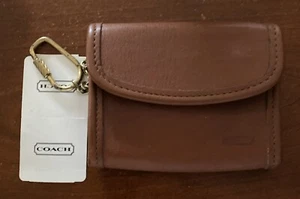Vintage Coach Carmel Tan Brown Leather 7219 Multifunction Purse Wallet Keychain - Picture 1 of 11