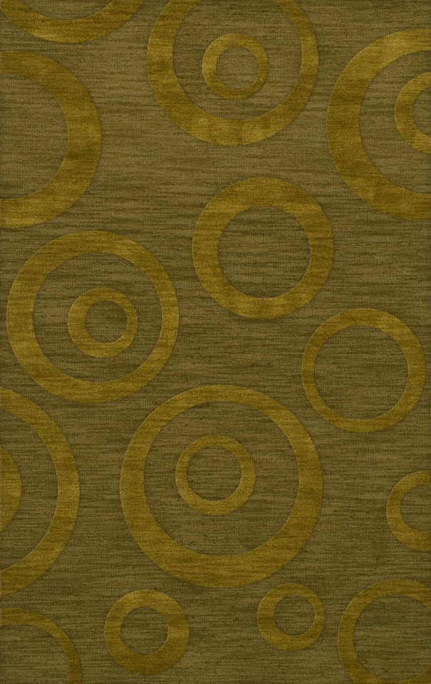 Green Transitional Bubbles Rings Area Rug Circles DV5 - Image 1 of 2