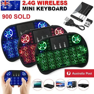 Mini Wireless Remote Keyboard for Smart TV Android Box i8 2.4GHz with Touchpad - image 1 of 4