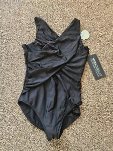 Miraclesuit Tulia Black One Piece Slimming Swimsuit Women's Size 16 NEW - Picture 1 of 14