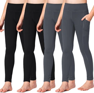 Girls' Athletic Leggings Kids Dance Running Yoga Pants Workout Active Dance Tigh - Picture 1 of 12