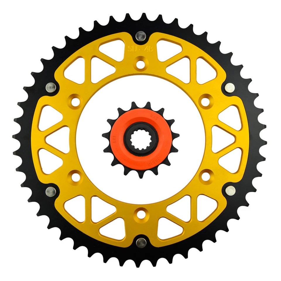 Piñones delanteros 48T traseros 15T para Suzuki RM125 RM250 DRZ250 RMZ250 DRZ400 E/S/SM Foto 1 de 1