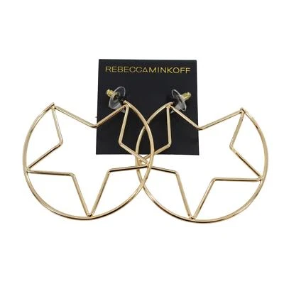 Rebecca Minkoff Gold Star Earrings $48 Tags #RM307 - Image 1 of 2