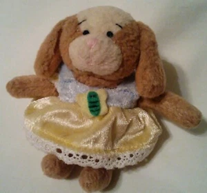 Vestido de peluche Gund Sweet Peas dedo marioneta perro mariposa 60086 amarillo azul - Imagen 1 de 10