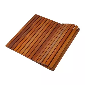 Nordic Oiled Teak Wood String Shower/Bath/Outdoor/Indoor Spa Mat 31.4" x 19.6" - Picture 1 of 3