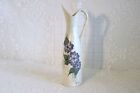 HC 83 PURPLE HAND PAINTED FLOWERS BY PEG 14 3/4"h Pitcher Ewer Tall Vase