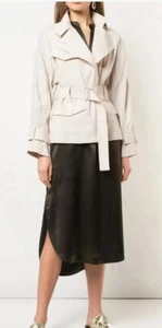 Vince Belted Linen Blend Jacket, Sz Med Color: SAND GLOW, MSRP $445 - Picture 1 of 11